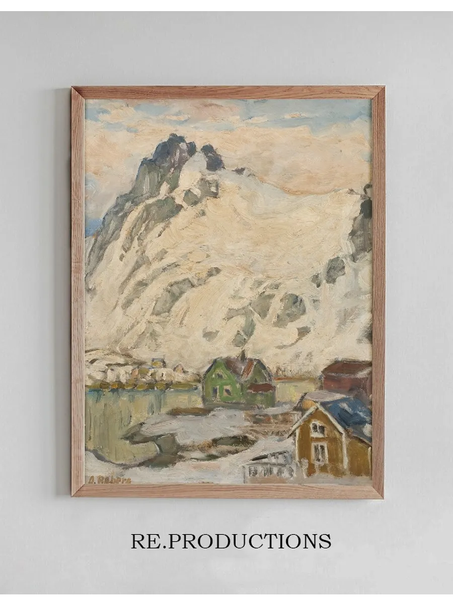 At the Foot of the Mountain. Study from Lofoten