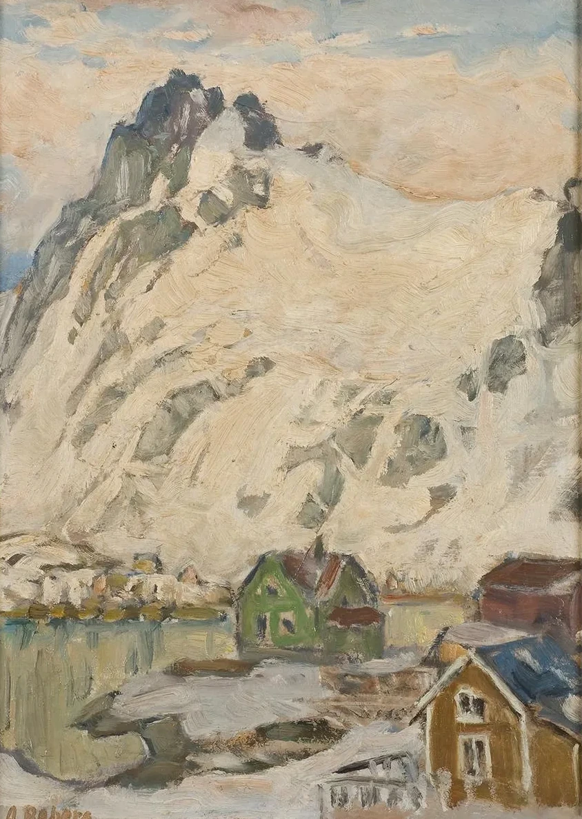 At the Foot of the Mountain. Study from Lofoten