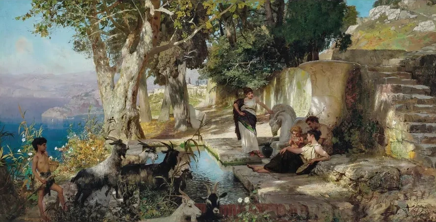 At the Fountain