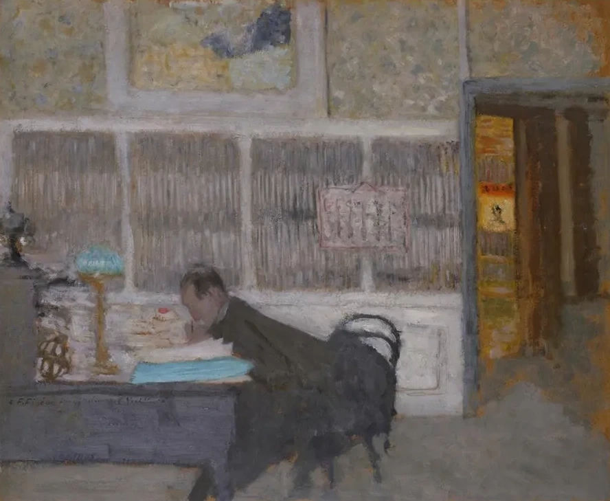At the Revue Blanche (Portrait of F lix F n on)