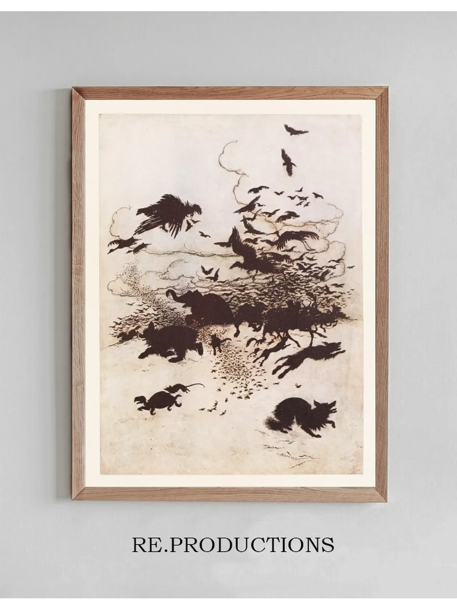 At the Third Sting the Fox Screamed, and Down Went His Tail Between His Legs