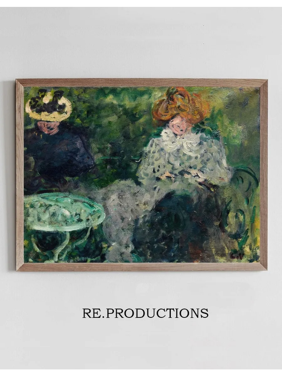 Au caf. Mme Victor et Mme Suzanne Valtat