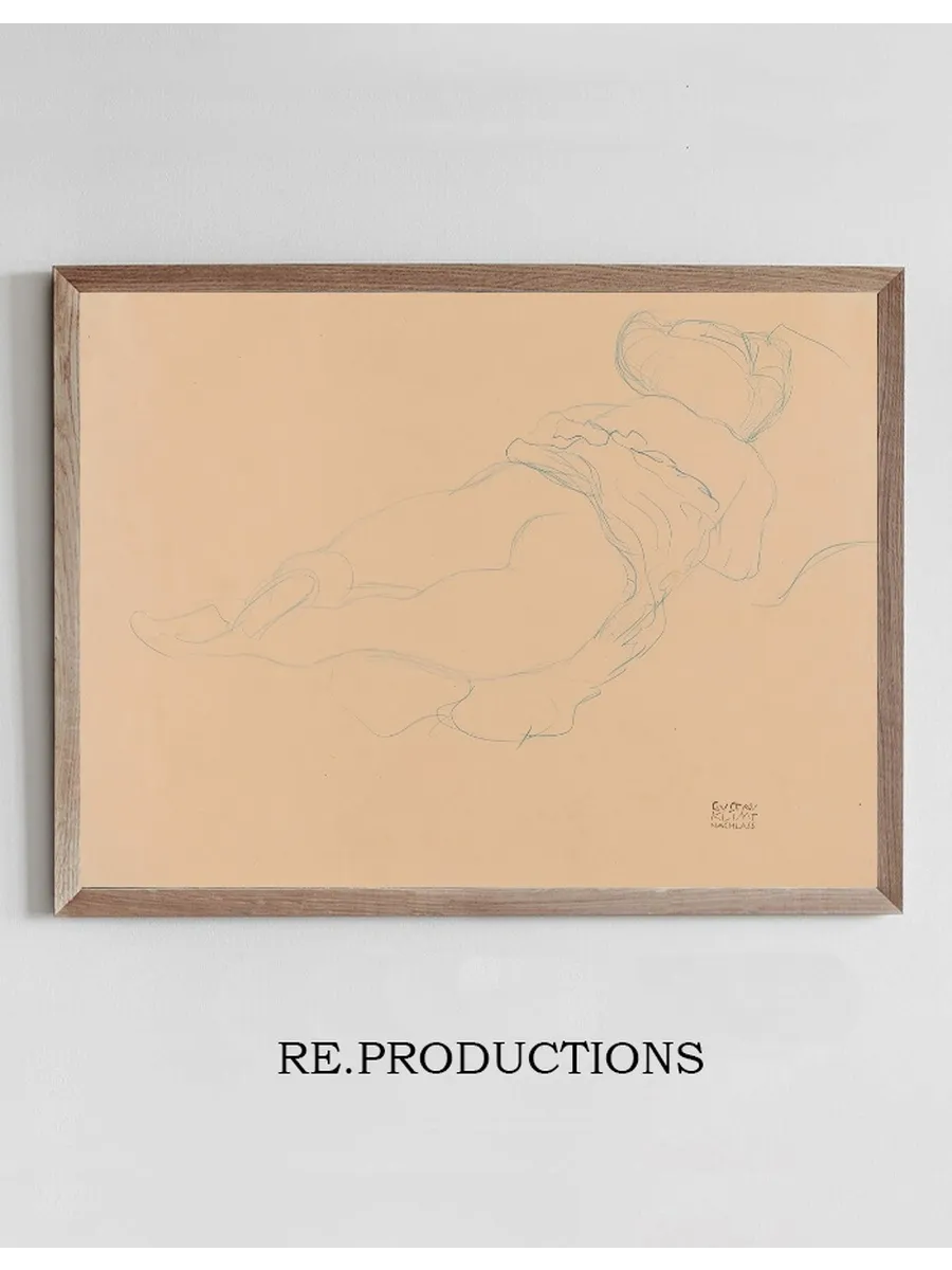 Auf Dem Bauch Liegender Halbakt Nach Rechts (semi - Nude Lying on Her Stomach Turned to the Right)
