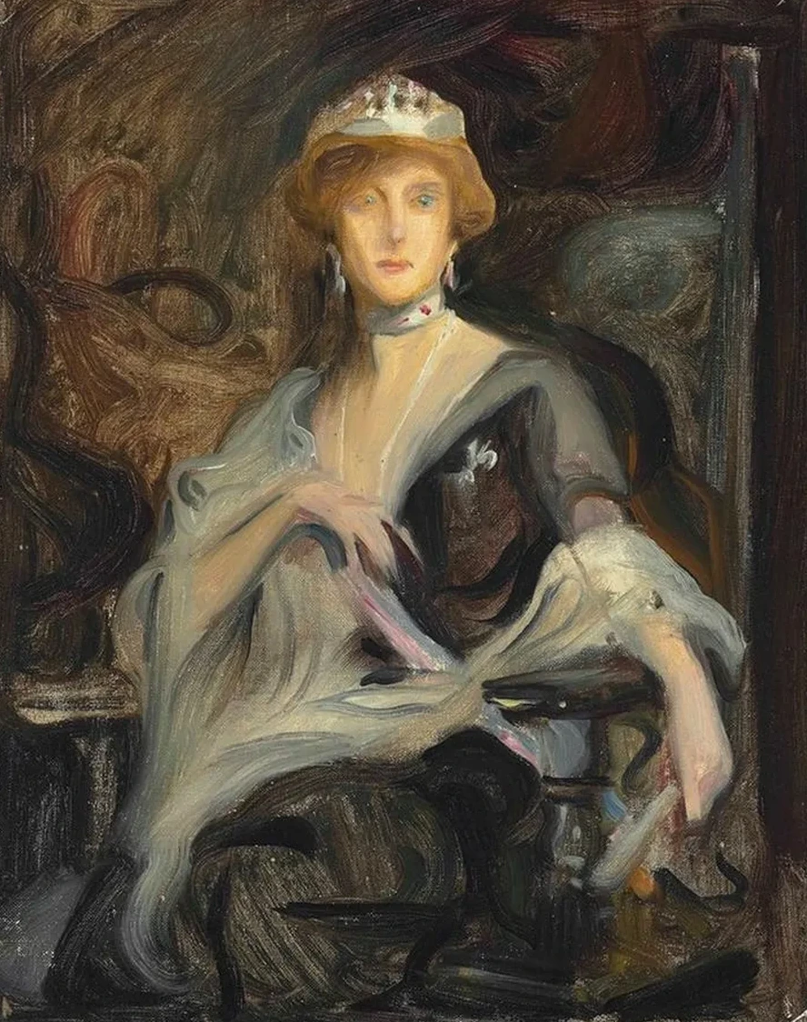 Auguste Victoria, Queen of Portugal, in Exile, a Study