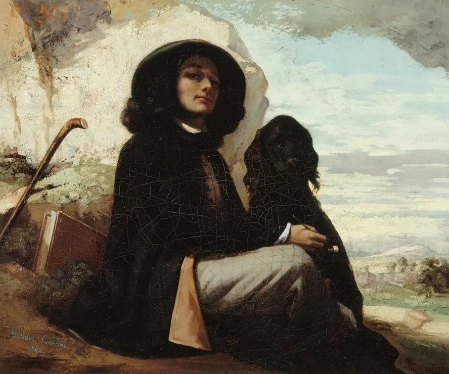 Autoportrait Dit Courbet Au Chien Noir