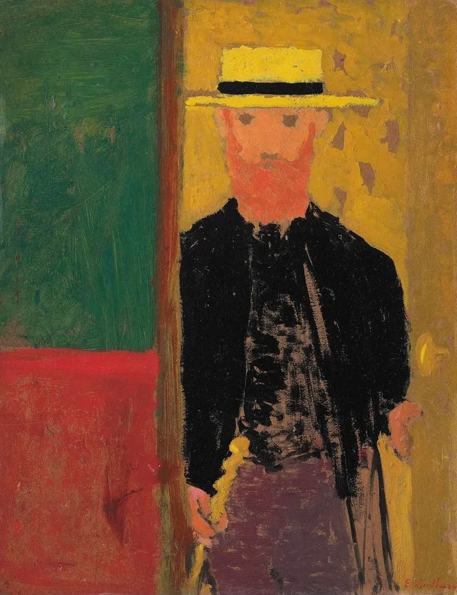 Autoportrait la Canne et Au Canotier