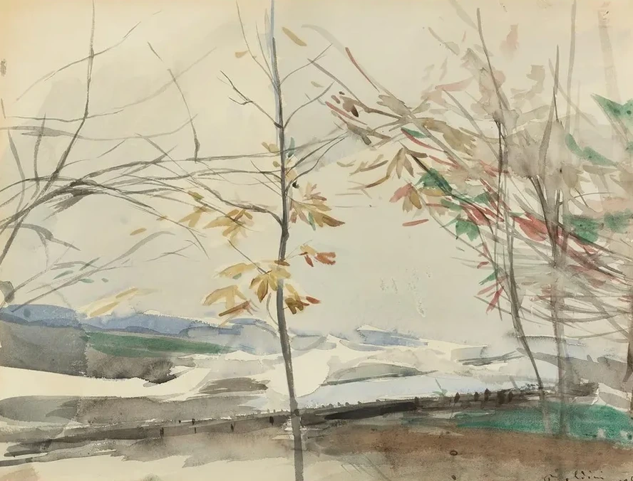 Autumn Landscape With Trees