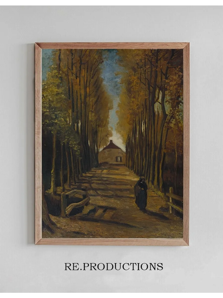 Avenue of Poplars in Autumn