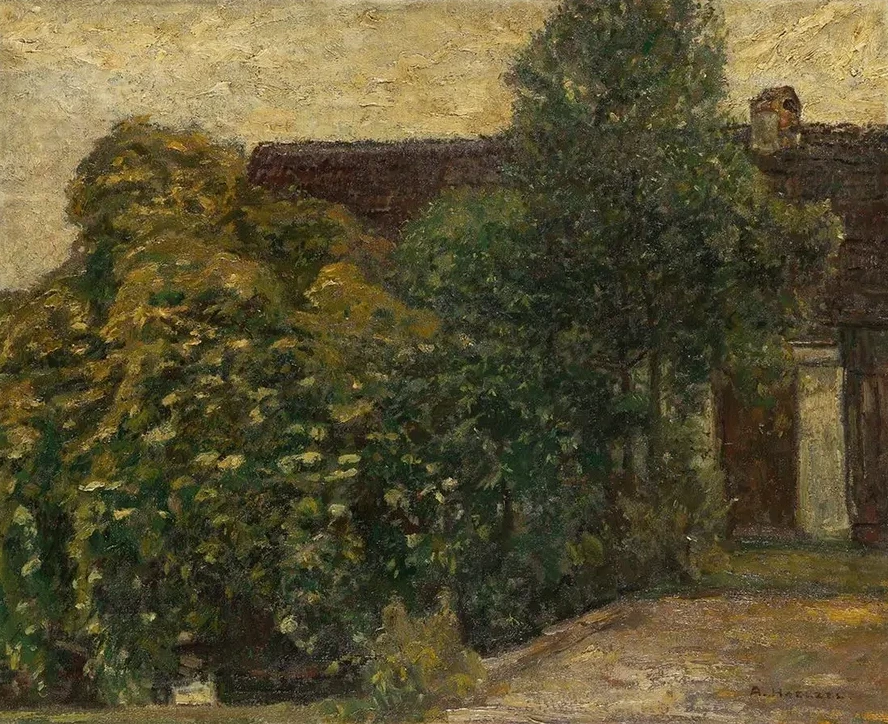 B ume vor dem Haus