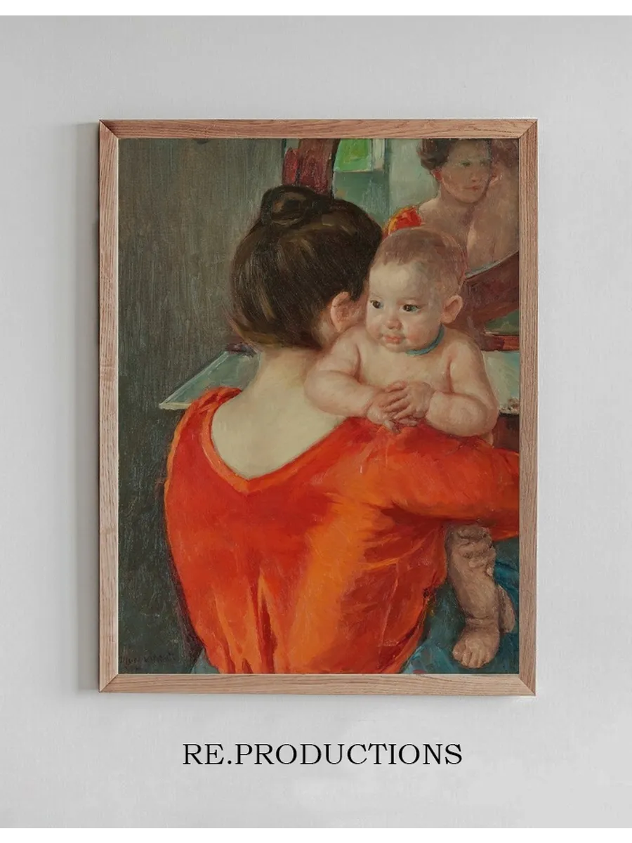 Baby Charles Looking Over His Mother's Shoulder