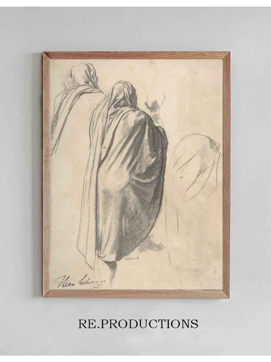 Back View of a Male Figure Wearing a Cloak