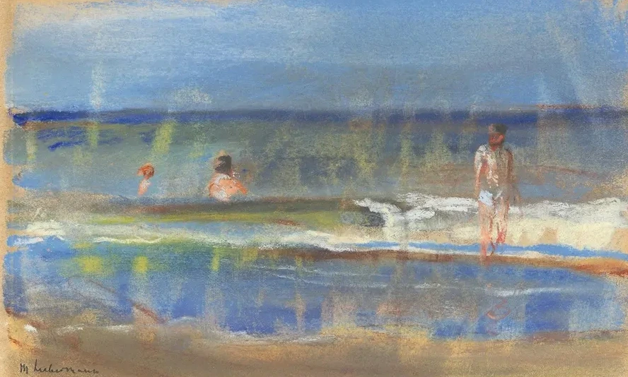 Badende im Meer