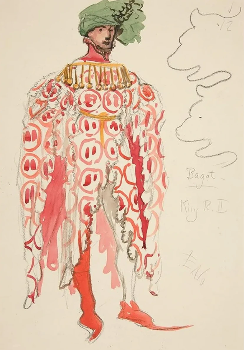Bagot, costume sketch for Henry Irving's Planned Production of King Richard II