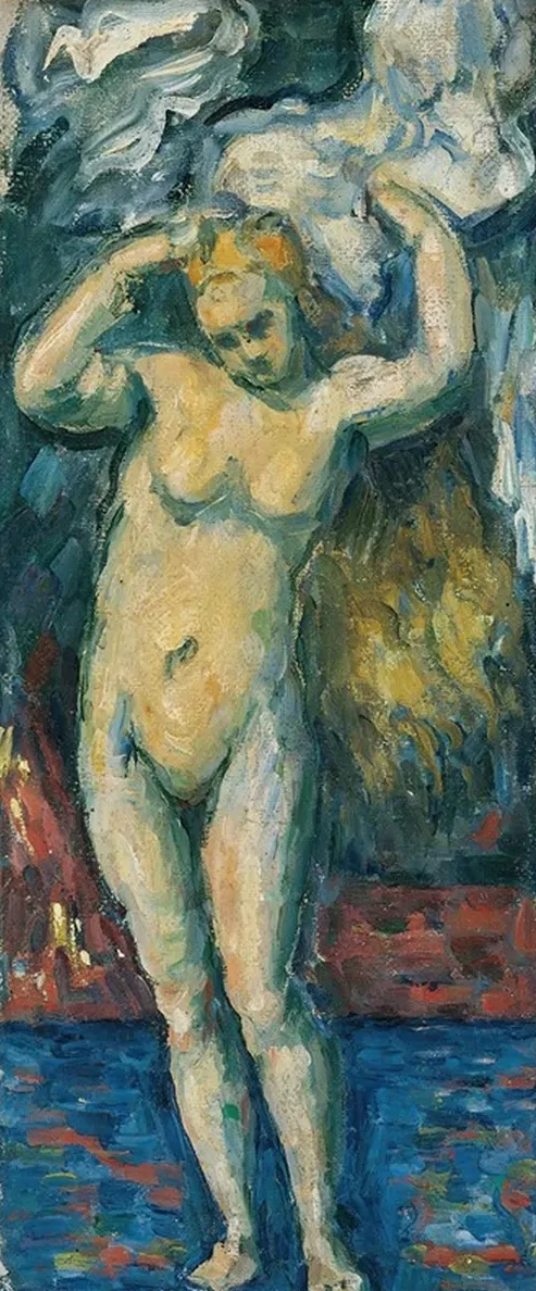 Baigneuse Debout, S essuyant Les Cheveux