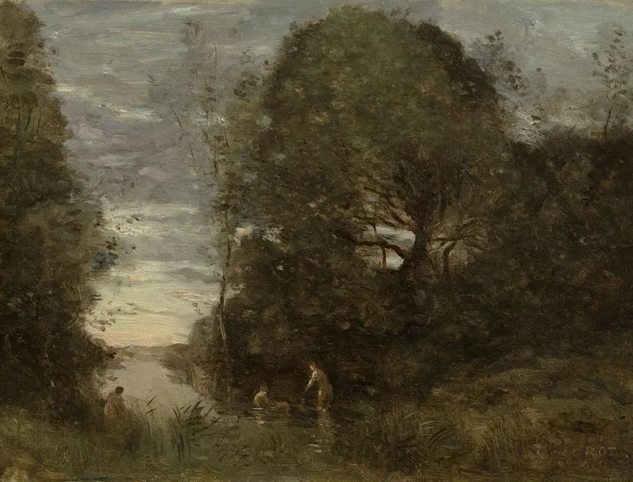 Baigneuses Dans Une Crique Bois E