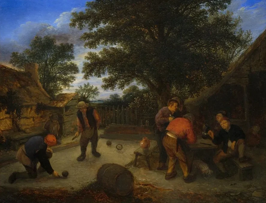Ballplayers in the Inn Garden