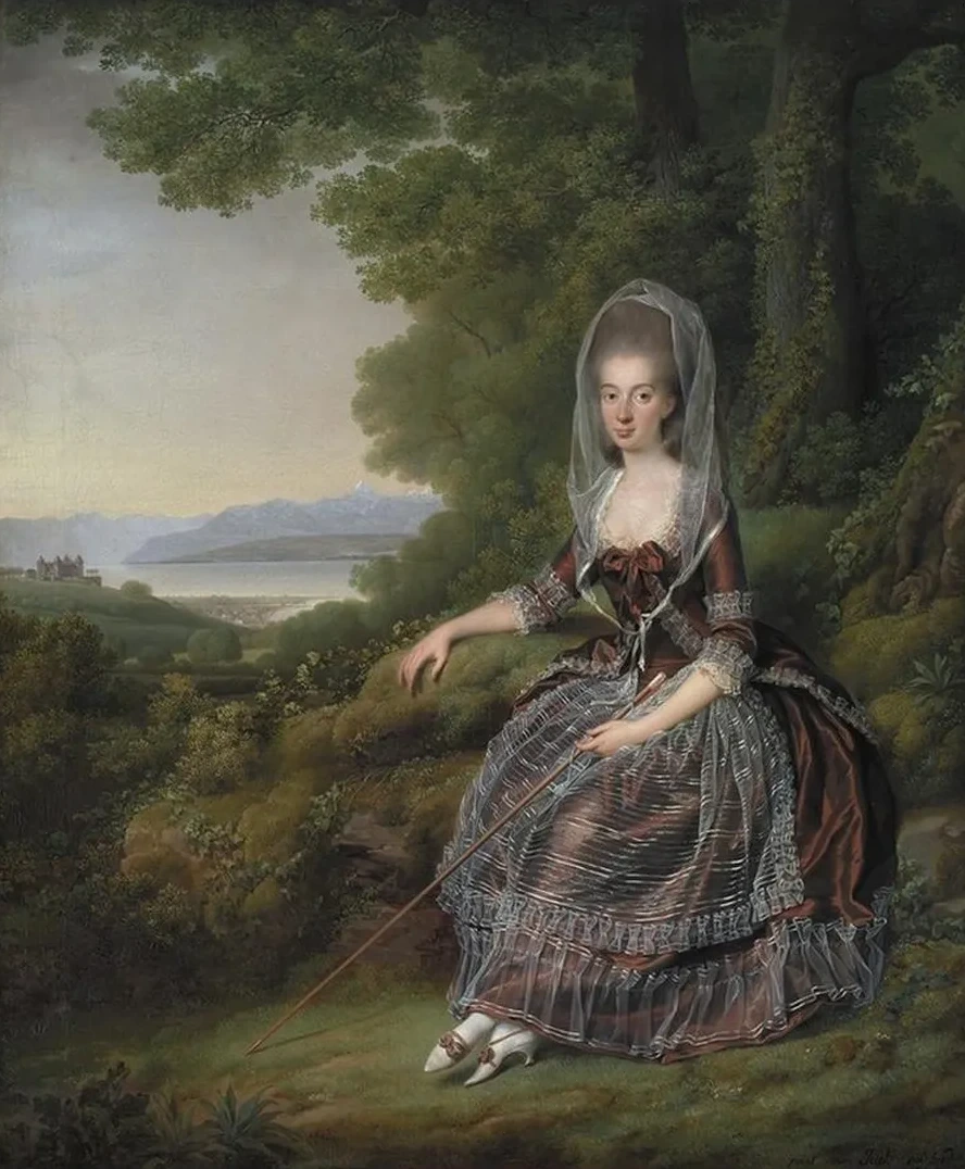 Baroness Matilda Guiguer de Prangins in Her Park at the Lake of Geneva