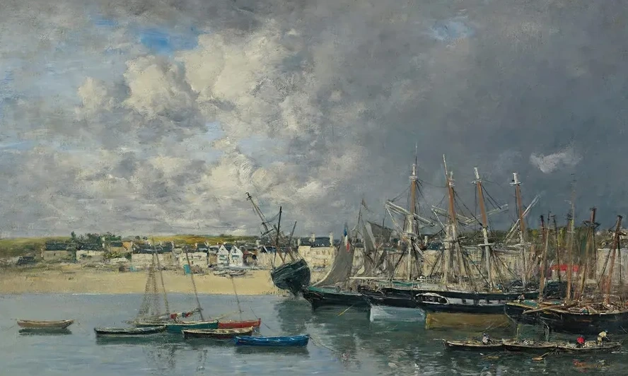 Bateaux L ancre Dans Le Port, Portrieux