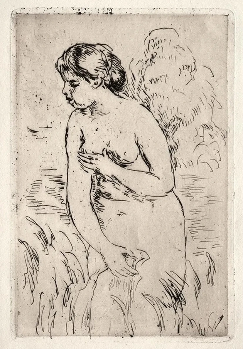 Bather Standing Up to Her Knees