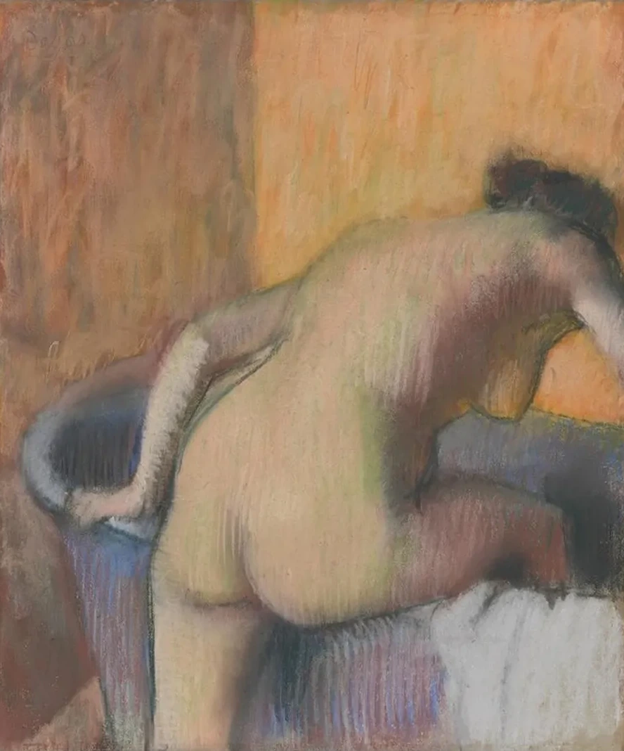 Bather Stepping into a Tub