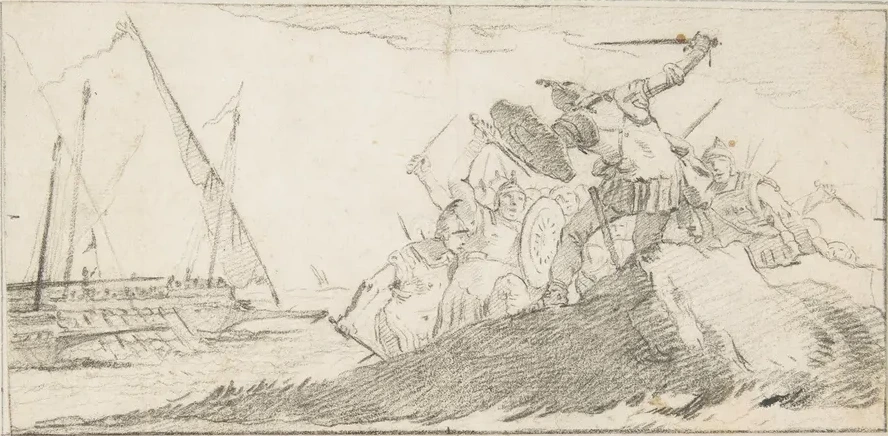 Battle by the Sea Coast
