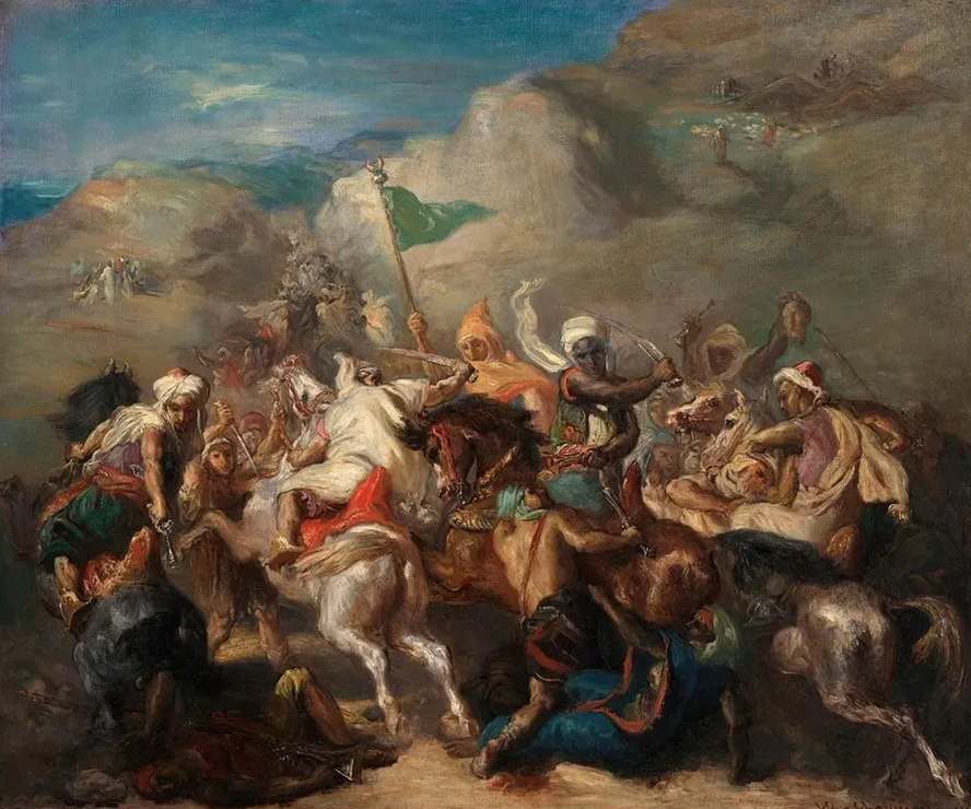 Battle of Arab Horsemen Around a Standard