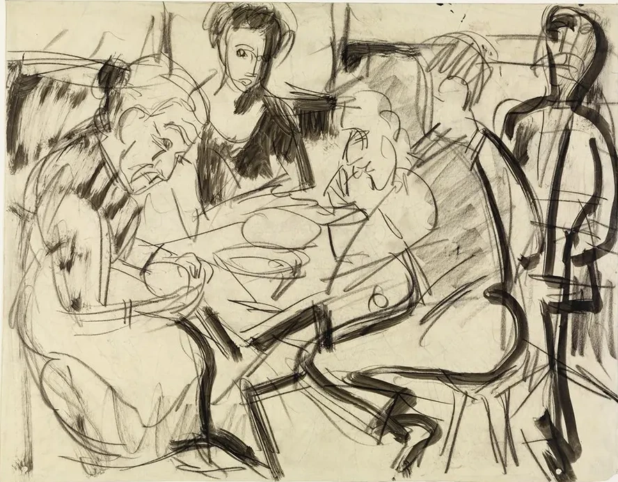 Bauernfamilie Am Tisch