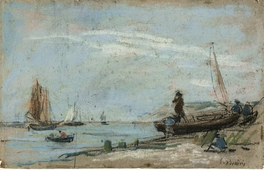Beach with Fishing Boats