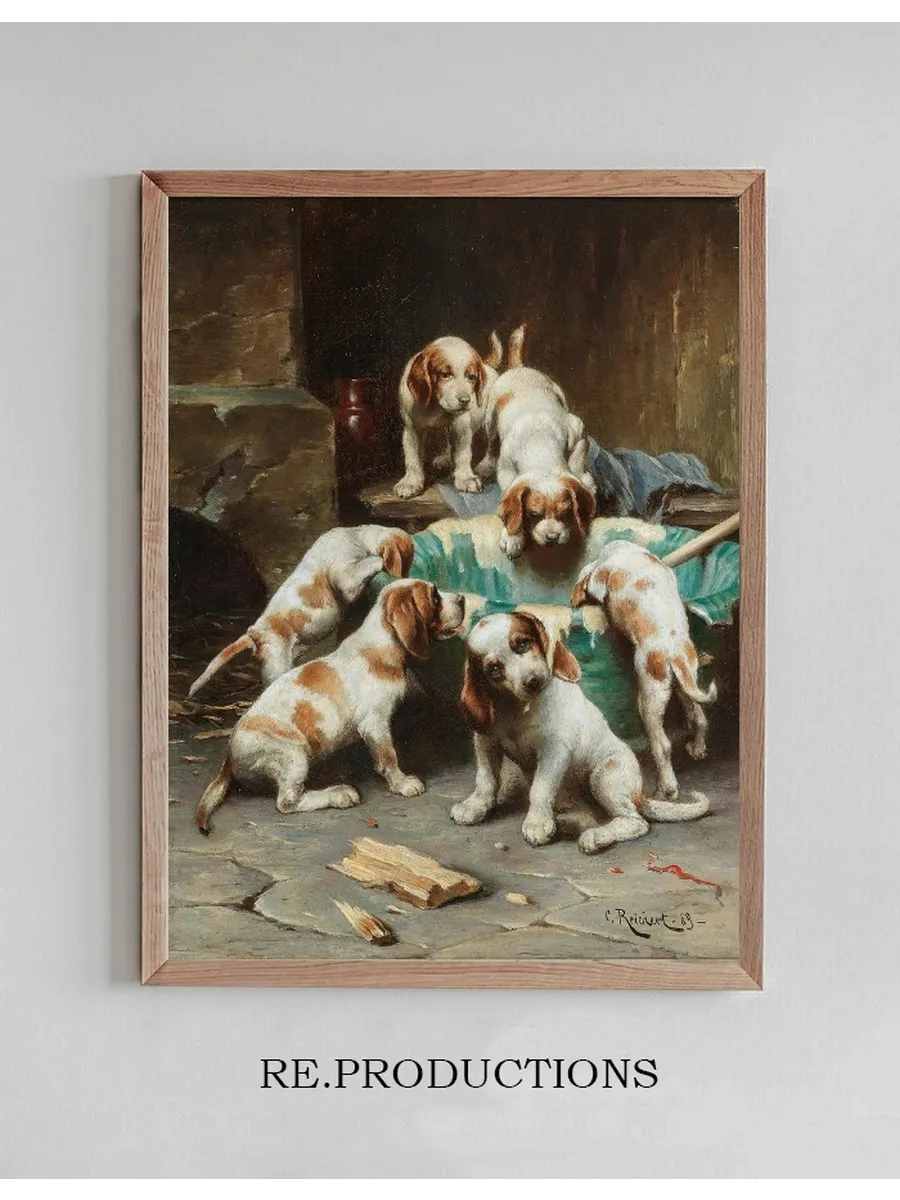 Beagle Puppies Feasting