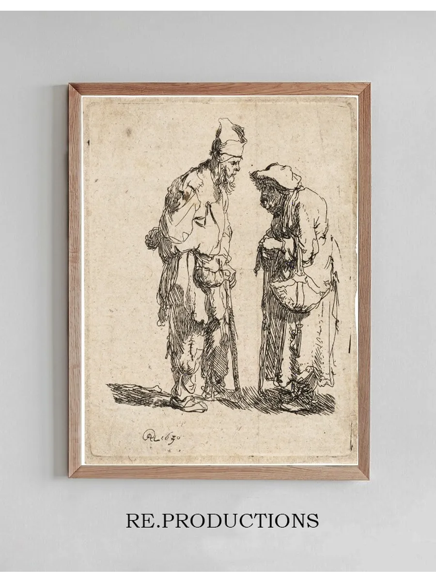 Beggar Man and Beggar Woman Conversing