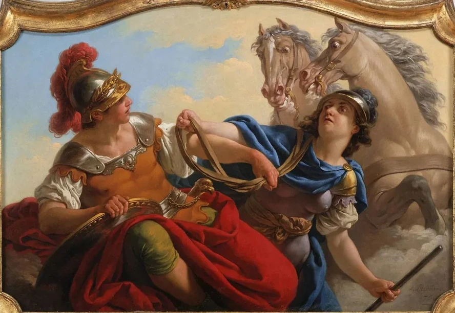 Bellona Presenting the Reins of His Horses to Mars