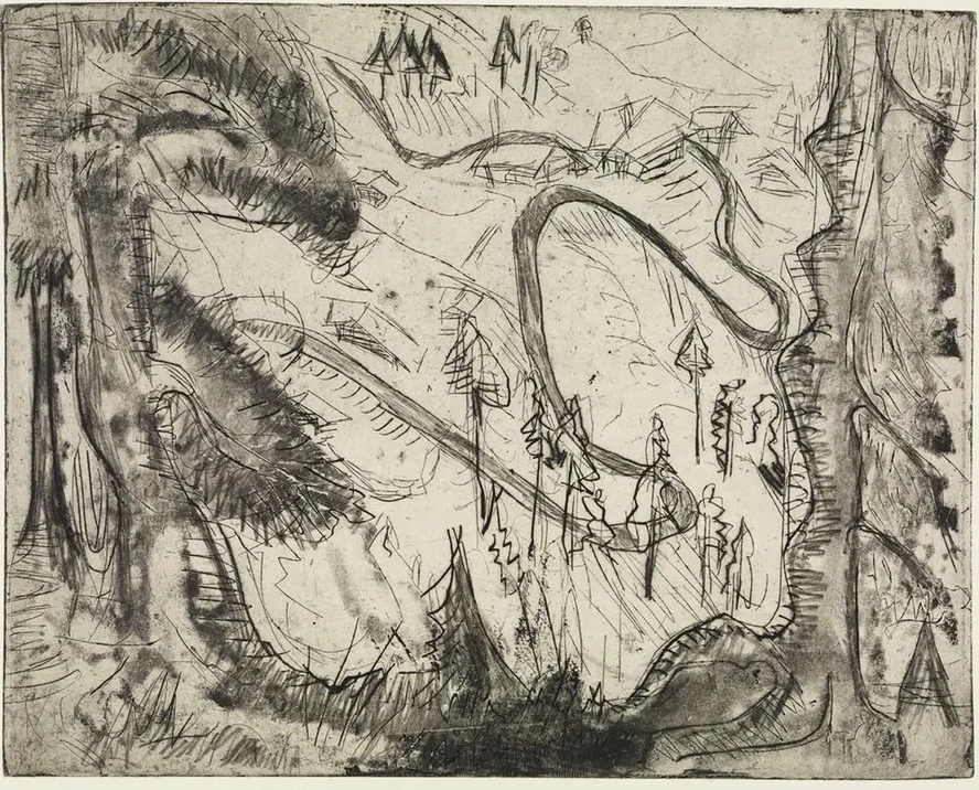Bergweg, von Oben Gesehen