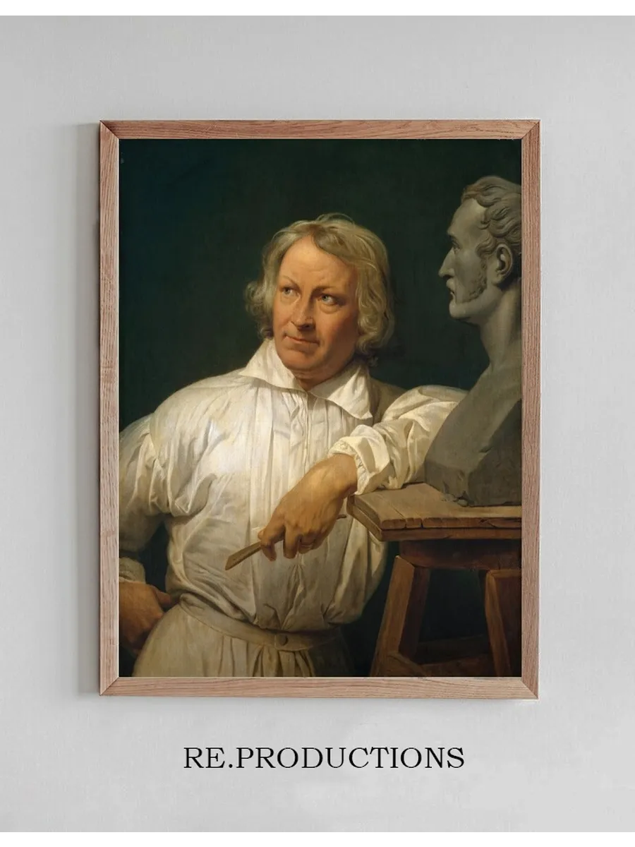Bertel Thorvaldsen (1768 1844) with the Bust of Horace Vernet