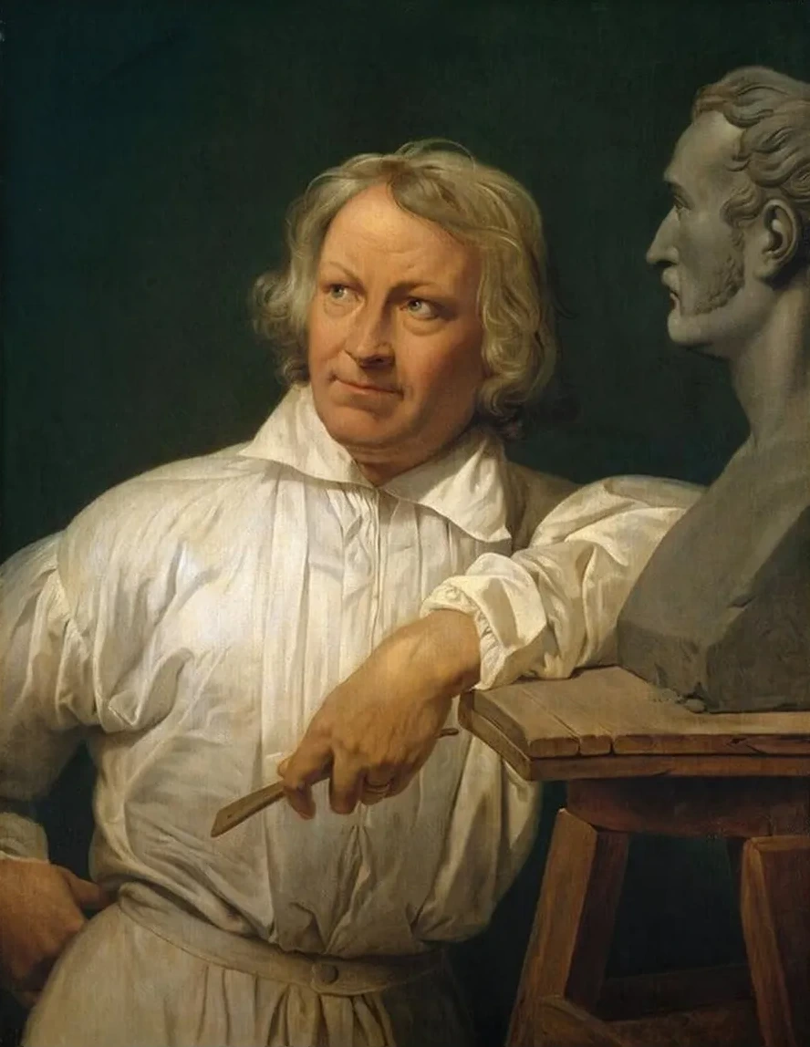 Bertel Thorvaldsen (1768 1844) with the Bust of Horace Vernet