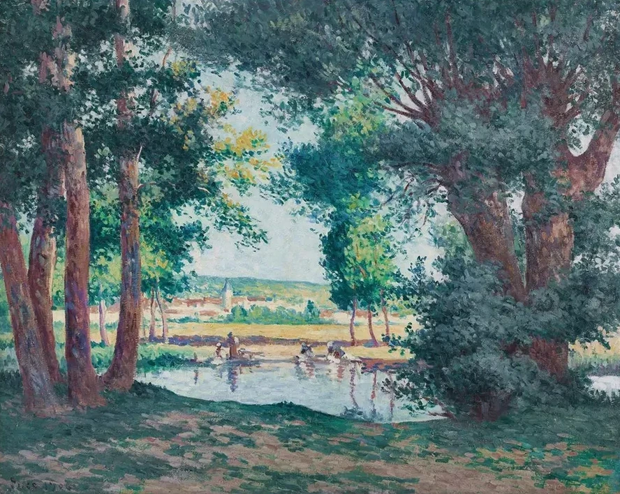 Bessy - Sur - Cure, les Lavandieres Au Bord de L Eau