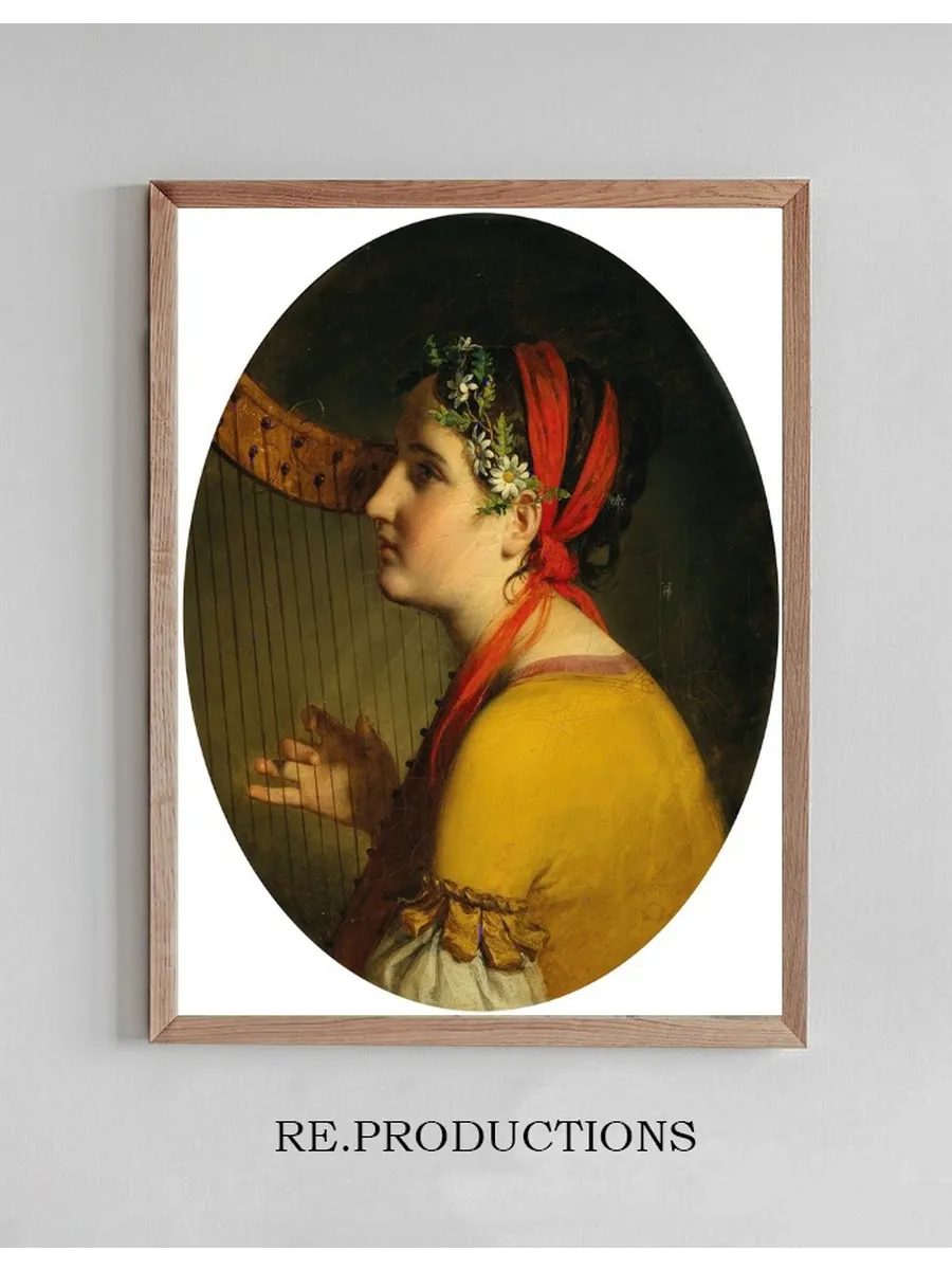 Bildnis Einer Dame Mit Harfe