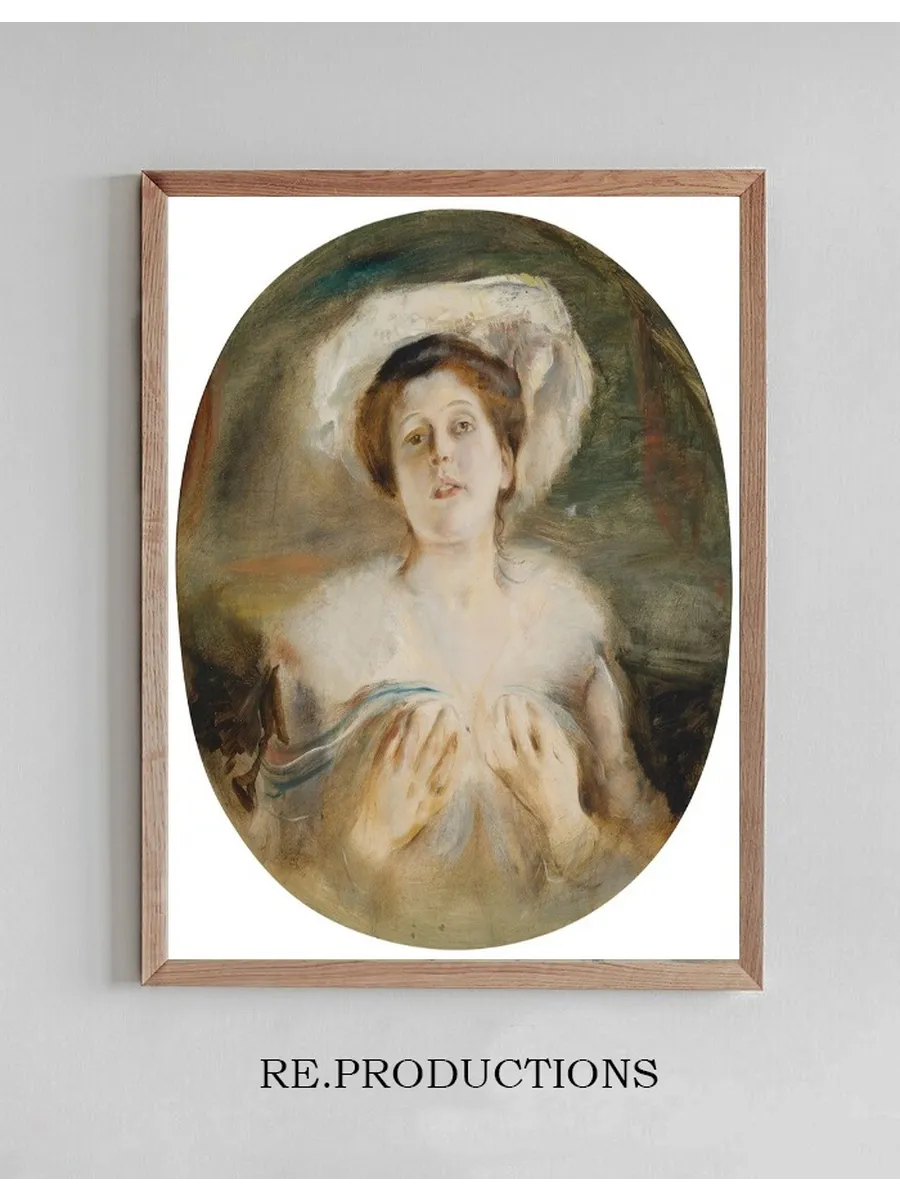 Bildnis Einer Dame Mit Mit Wei Em Hut