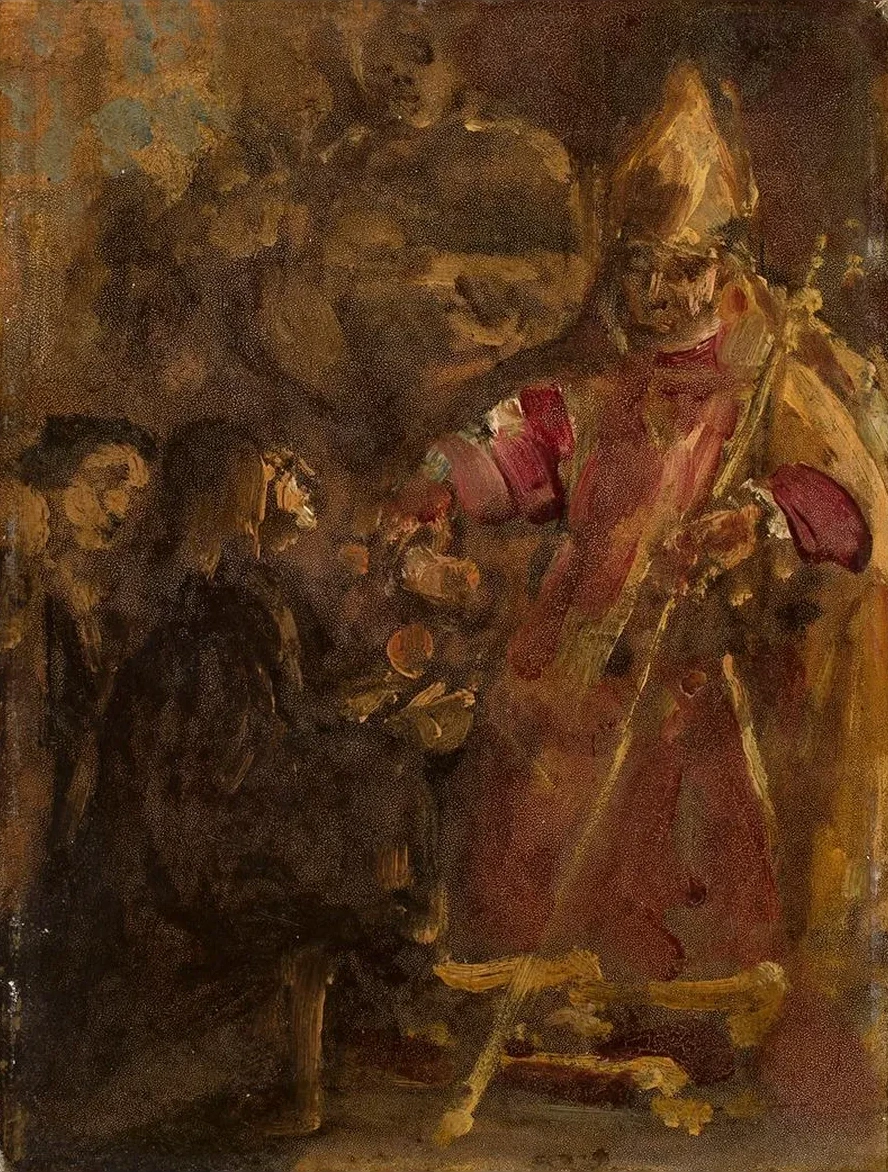 Bishop Lubra Ski Establishes the Ecclesiastical Academy in Pozna, Sketch