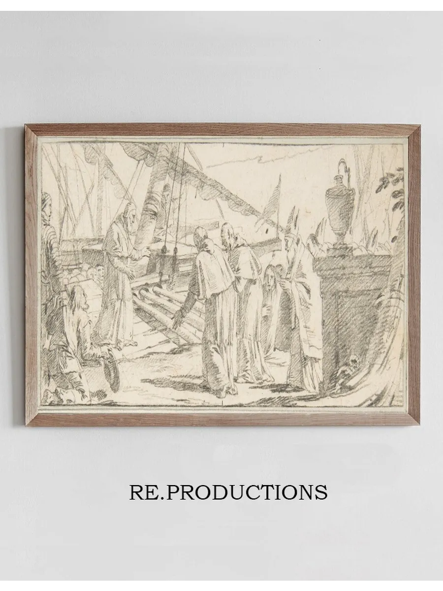 Bishops and Monks Being Received at a Ship by a Venerable Dignitary