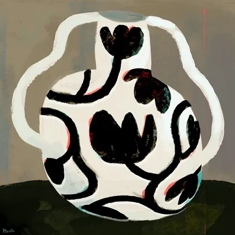 Black Arlequin Vessel