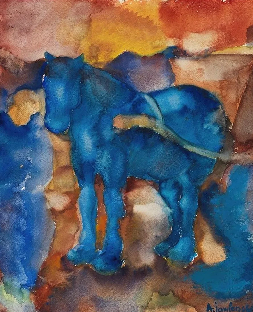 Blaues Pferd