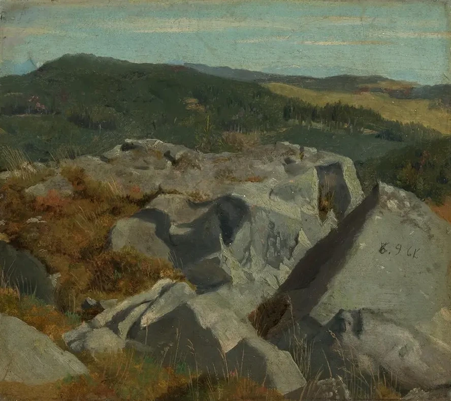 Blick Auf Felsen Und H Henz Ge