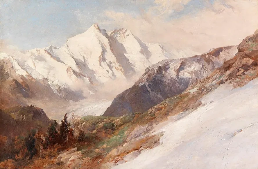 Blick Auf Die Nordseite Des Gro Glockners