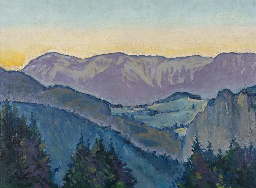Blick Auf Die Rax von Der Villa Mautner V. Markhof IM Abendlicht