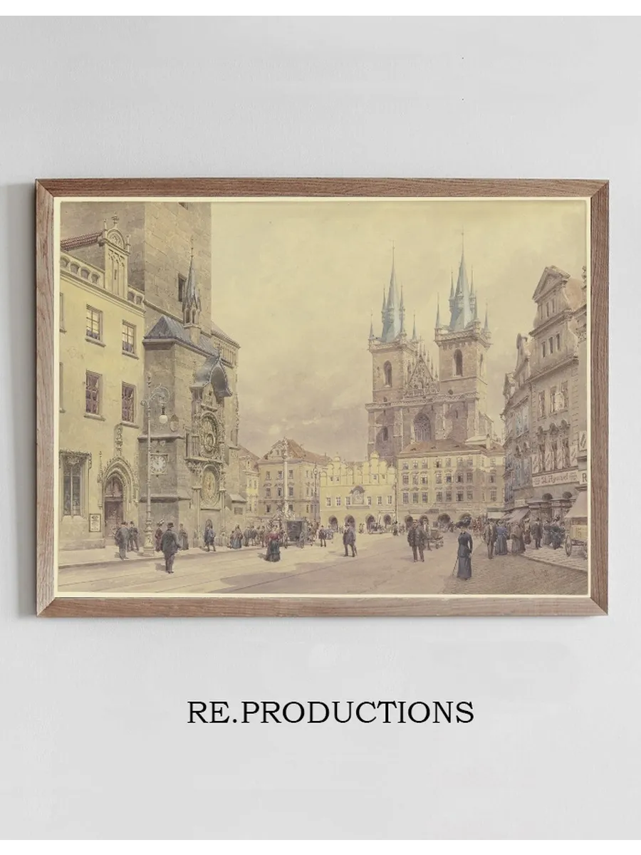 Blick Auf Die Teynkirche Und Die Mariens Ule Am Altst Dter Ring Zu Prag