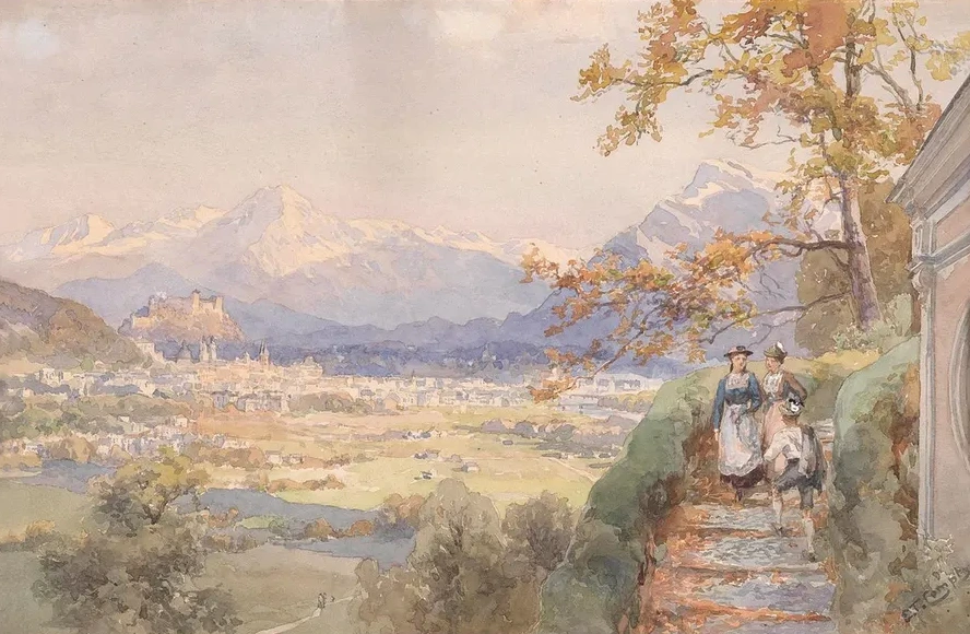 Blick Ber Die Stadt Salzburg