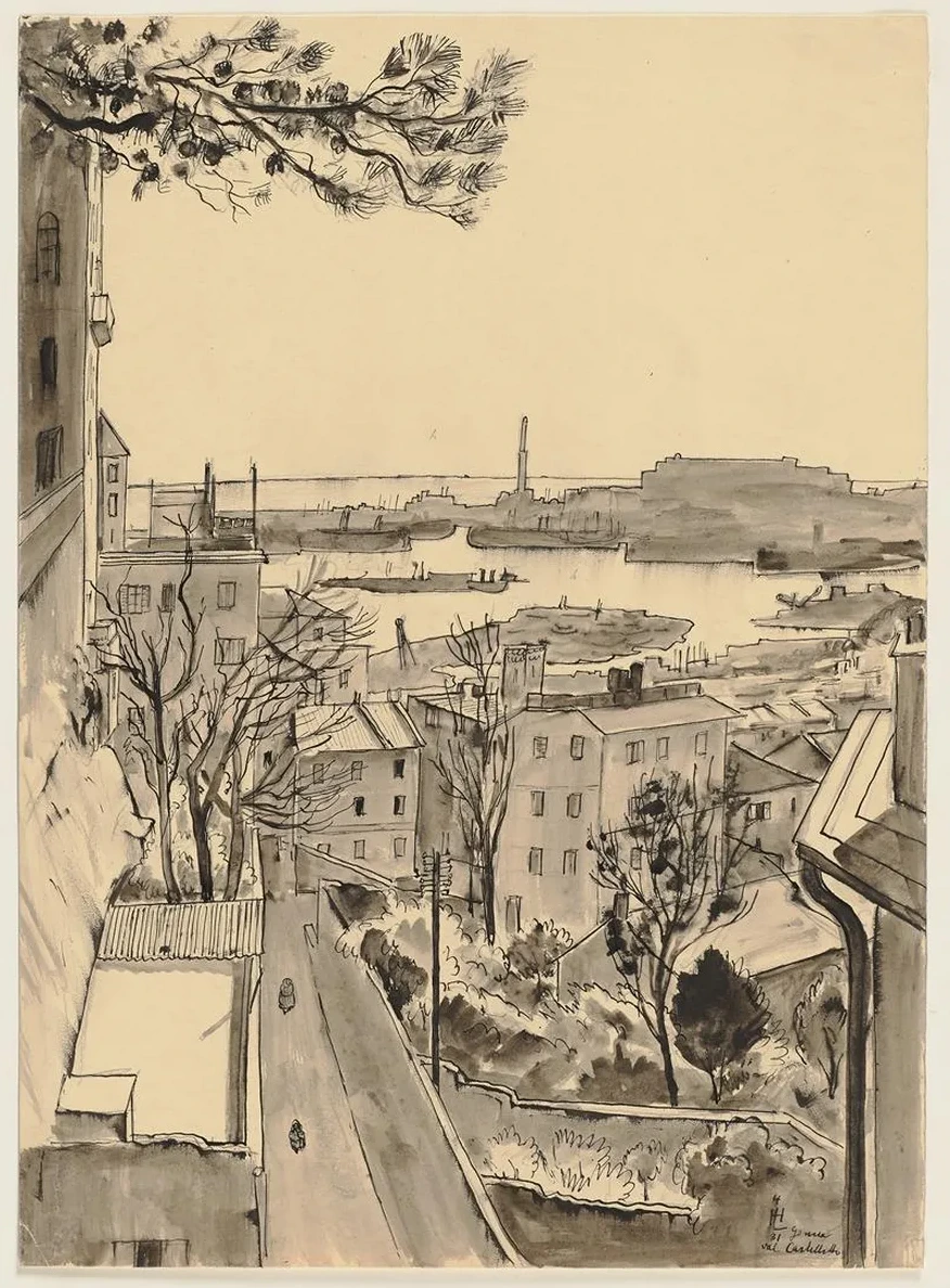 Blick Vom Castelletto Auf Genua