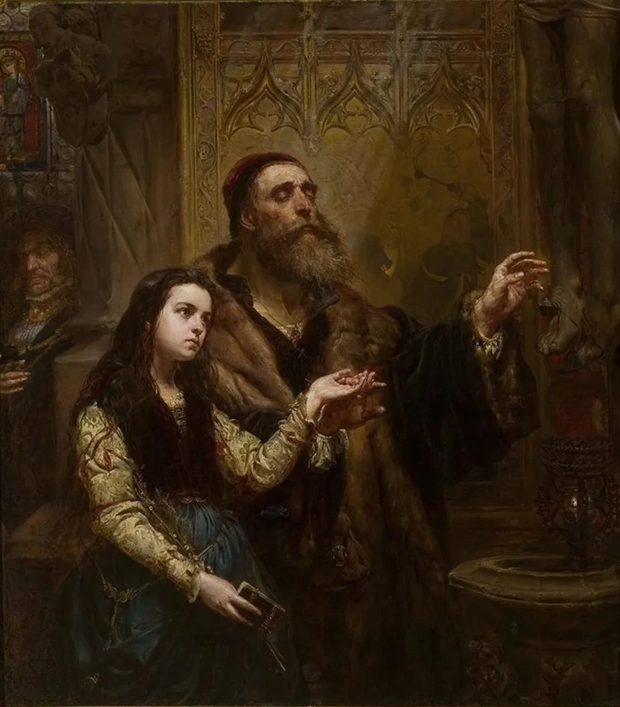 Blind Veit Stoss with His Granddaughter