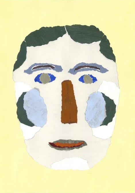 Blue Cheek Portrait