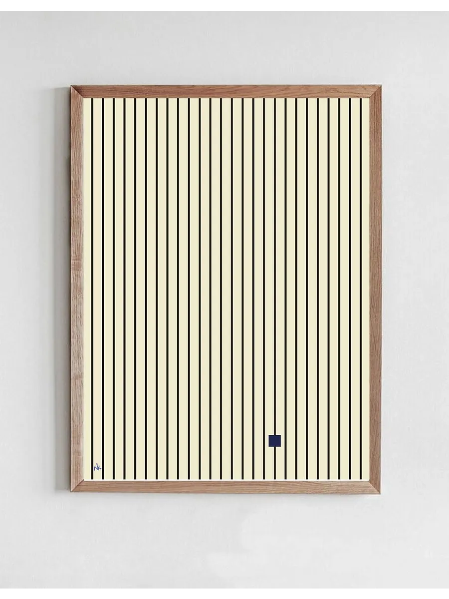 Blue Square Black Line